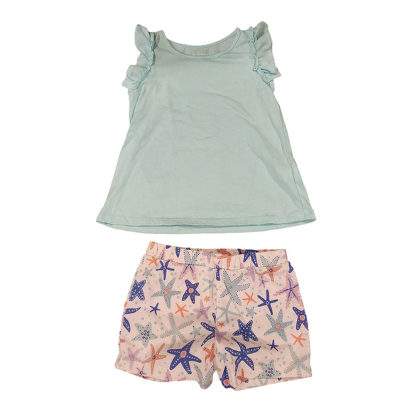 The Children's Place 2pc Toddler Girl Beach Theme Outfit 4T - Picture 1 of 3